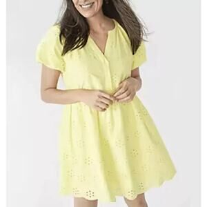 Peyton & Parker Mommy & Me Malibu Yellow Eyelet Dress Women's Size Small
